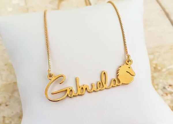 Colar Nome Personalizado com Cavalo